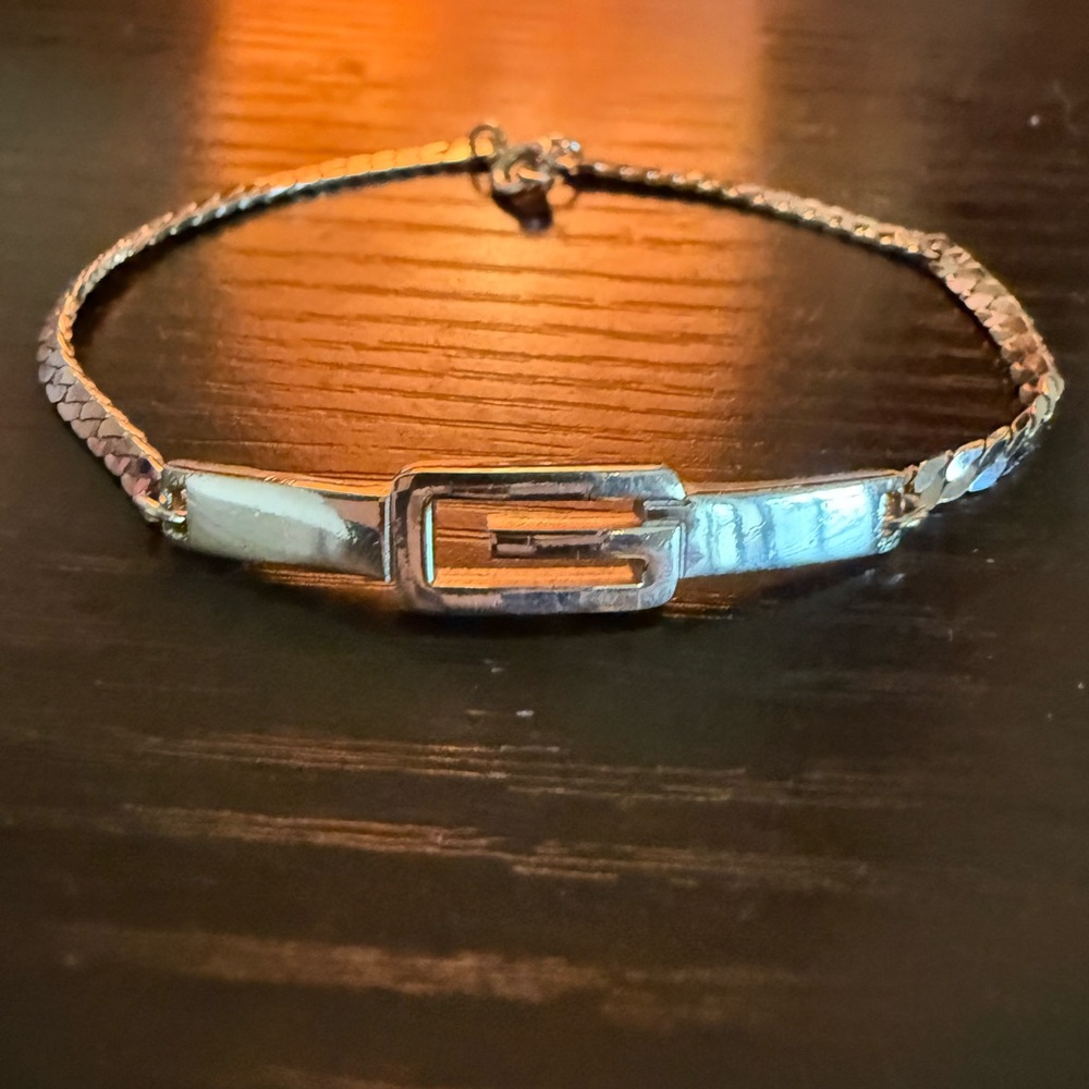Givenchy Silver Geometric Bracelet